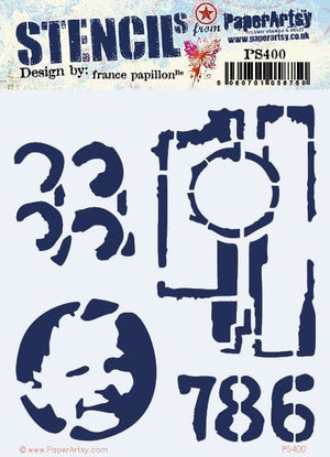 PaperArtsy - Stencil - France Papillon - PS400