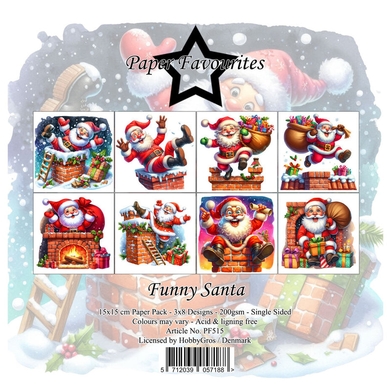 Paper Favourites - Paper Pad - 6 x 6 - Funny Santa