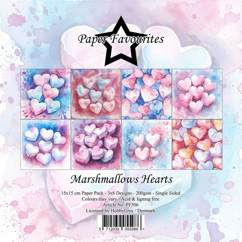 Paper Favourites - Paper Pad - 6 x 6 - Marshmallow Hearts