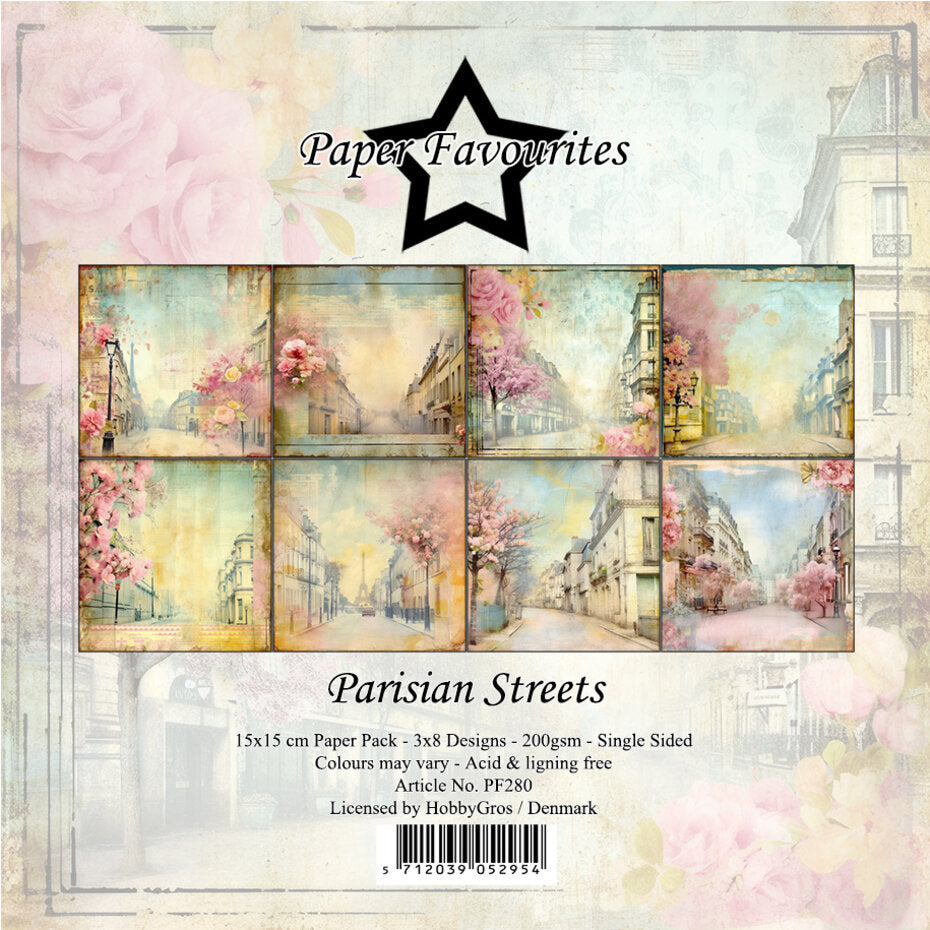 Paper Favourites - Paper Pad - 6 x 6 - Parisian Streets