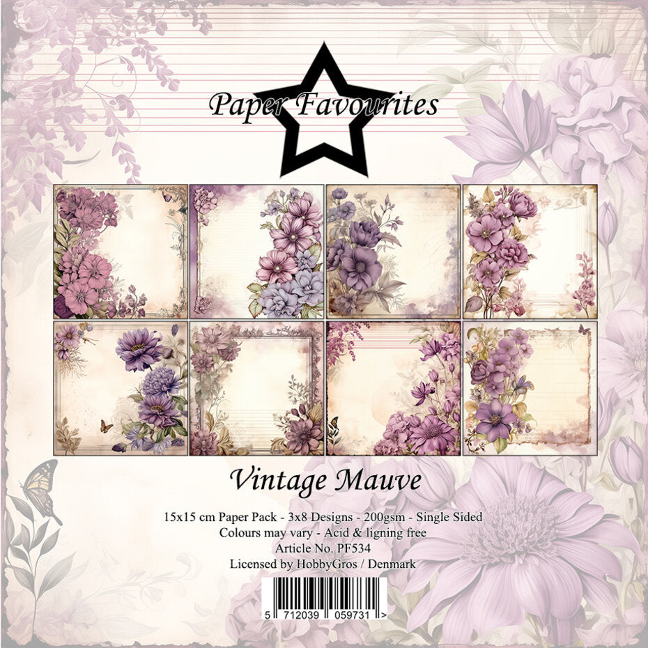 Paper Favourites - Paper Pad - 6 x 6 - Vintage Mauve