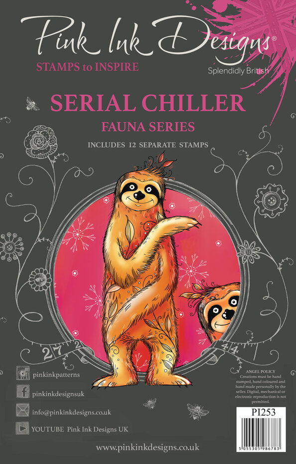 Pink Ink Designs - Clear Photopolymer Stamps - Serial Chiller - Sloth