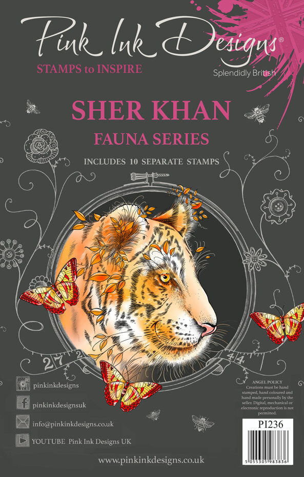 Pink Ink Designs - Clear Photopolymer Stamps - Sher Khan - Tiger