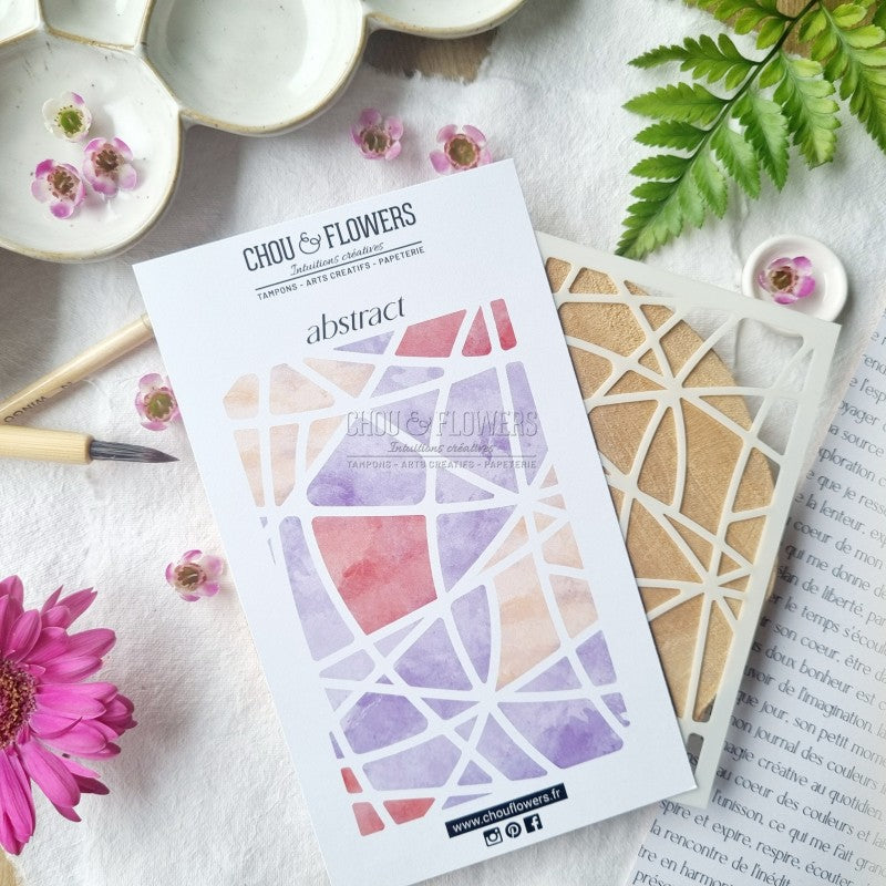 Chou & Flowers - A6 - Vibrations - Stencil - Abstract