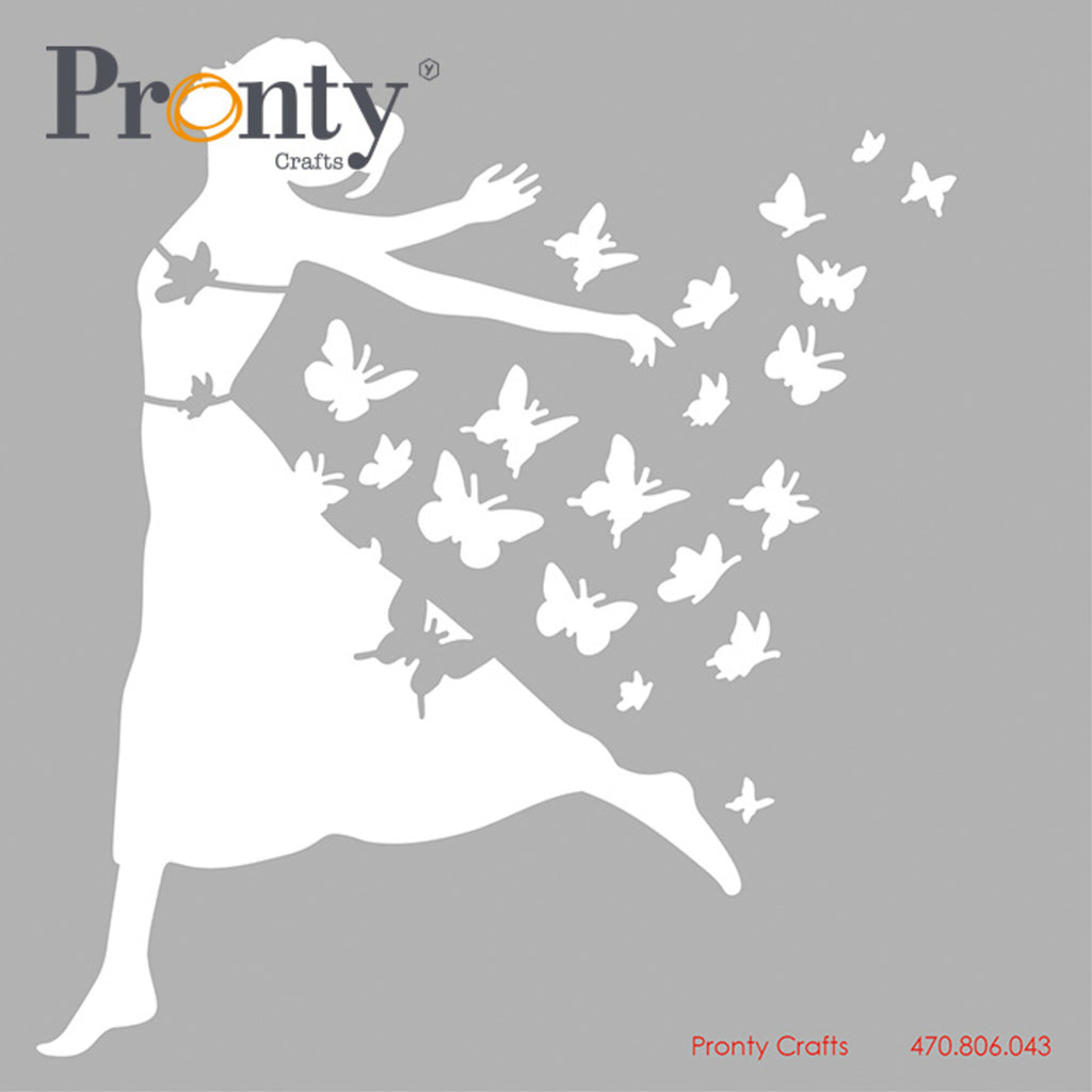 Pronty - 6x6 - Mask/Stencil - Butterflies