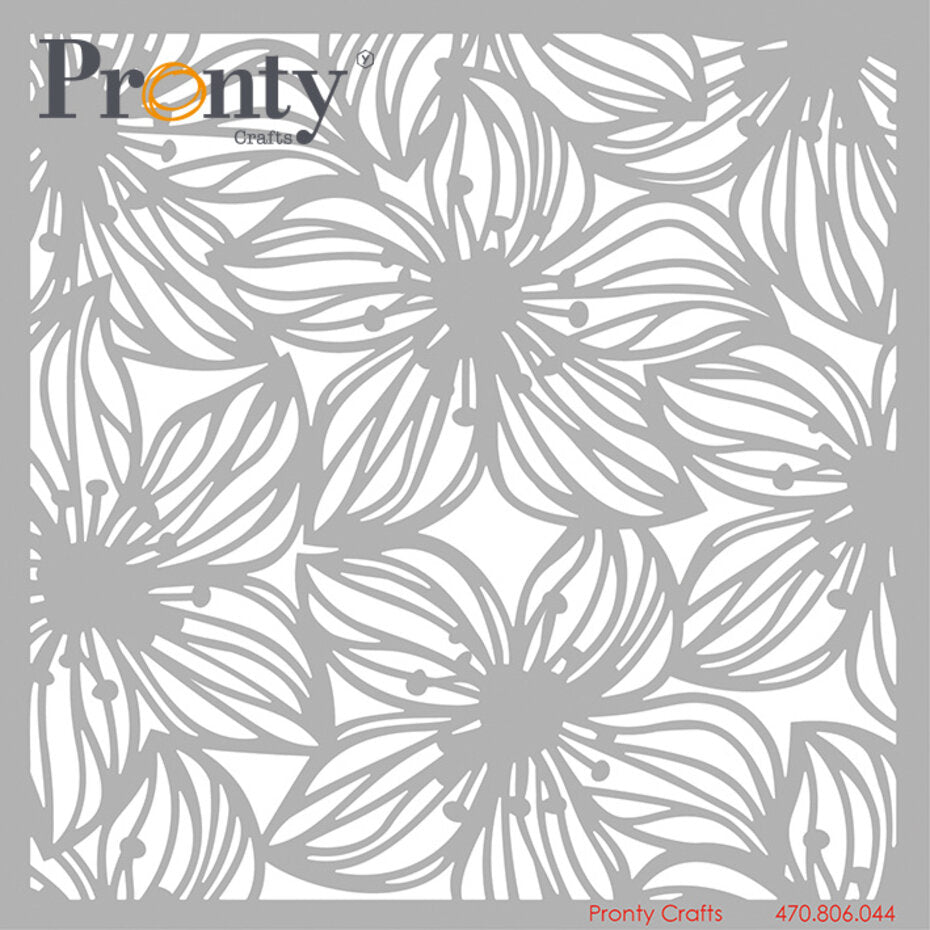 Pronty - 6x6 - Mask/Stencil - Flowers