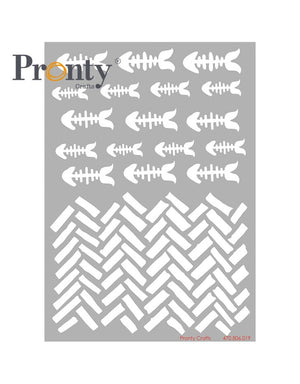 Pronty - Stencil - A5 - Purrfect Fishbones