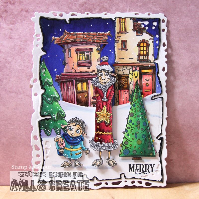 AALL & Create - A7 - Clear Stamps - 1217 - Autour De Mwa - Twinkling Pines