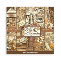 Stamperia - 8 x 8 - Paper Pad - Coffee & Chocolate