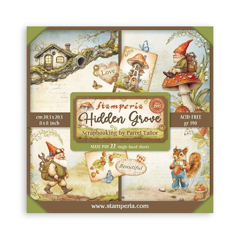 Stamperia - 8 x 8 - Paper Pad - Hidden Grove