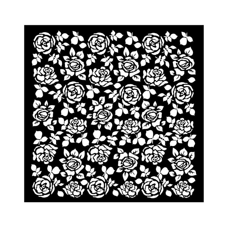 Stamperia - 7 x 7 - Thick Stencil - Precious - Rose Pattern