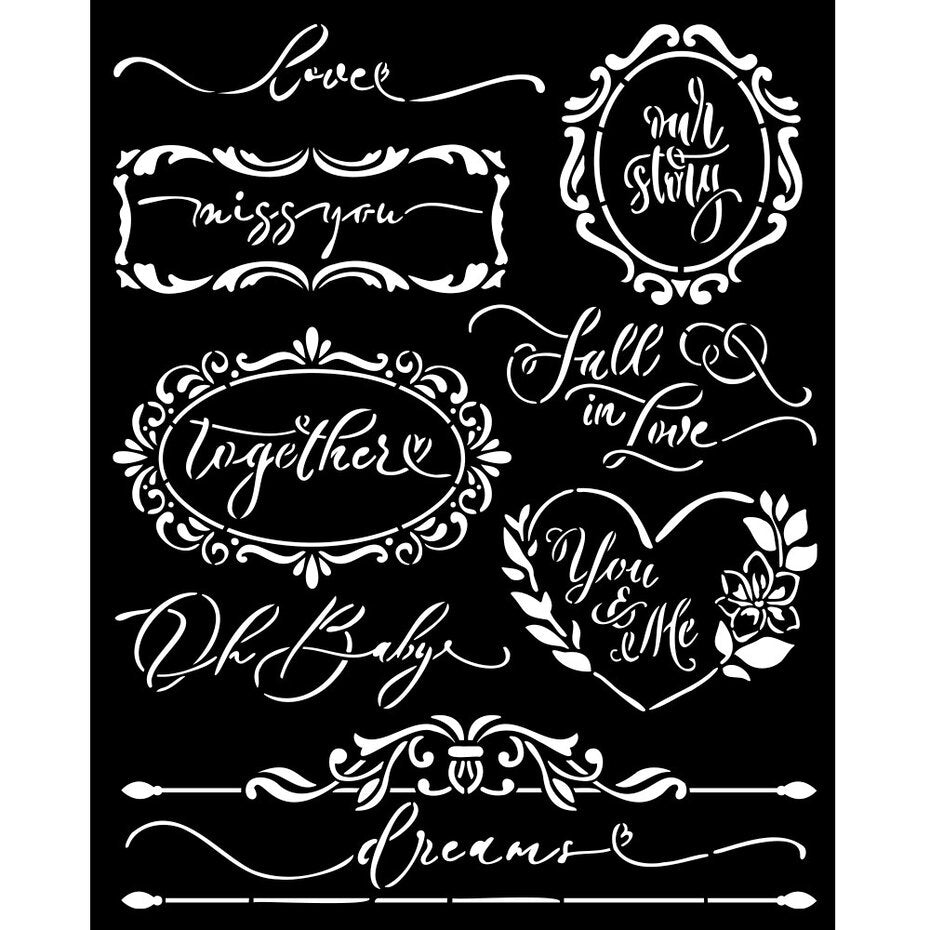 Stamperia - A5 - Thick Stencil - Romance Forever - Plates