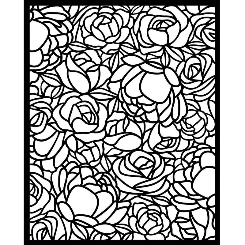 Stamperia - A5 - Thick Stencil - Romance Forever - Rose Pattern