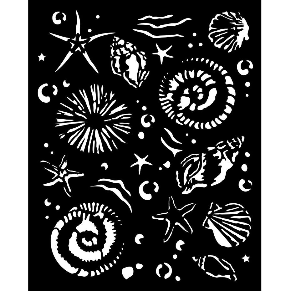 Stamperia - Thick Stencil - 8 x 10 - Silent Sea - Starfish