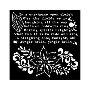 Stamperia - 7 x 7 - Thick Stencil - The Nutcracker - Poinsettia