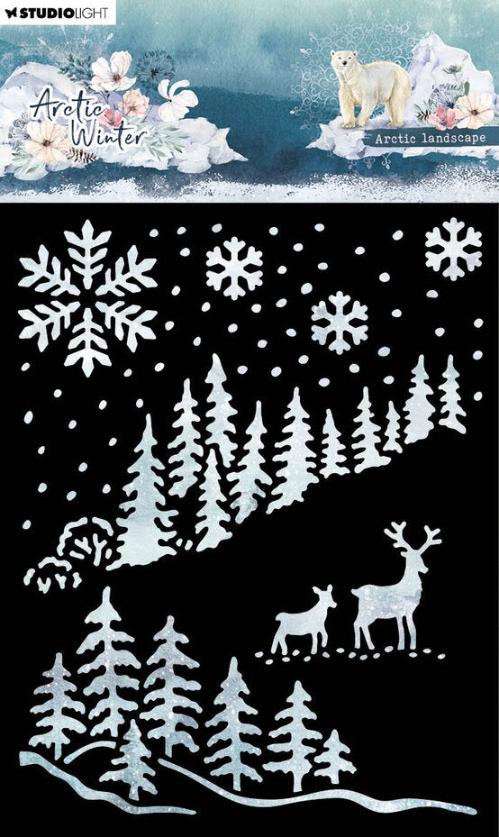 Studio Light - A6 - Arctic Winter - Stencil - Arctic Landscape