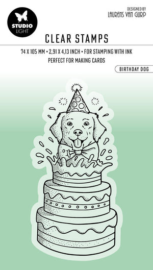 Studio Light - Clear Polymer Stamp Set - Birthday Dog