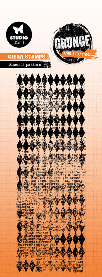 Studio Light - Grunge - Clear Stamp Set - Diamond Pattern