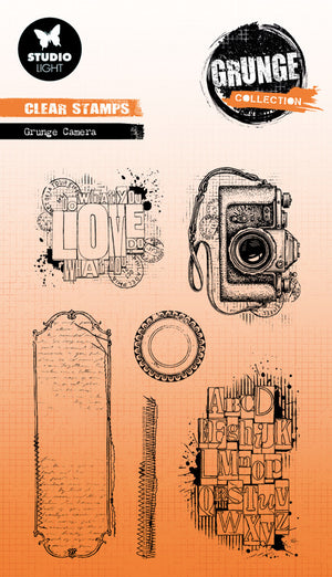 Studio Light - A6 - Grunge - Clear Stamp - Grunge Camera