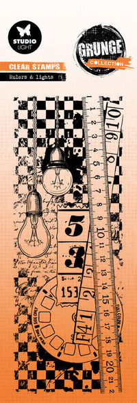 Studio Light - Grunge - Clear Stamp Set - Rulers & Lights