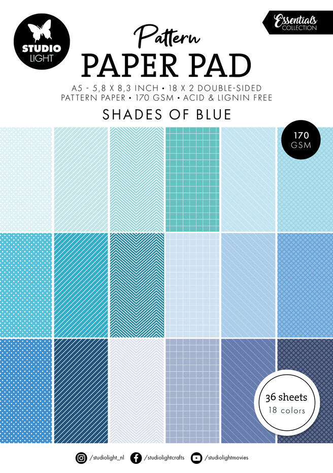 Studio Light - Essentials - Paper Pad - Shades of Blue