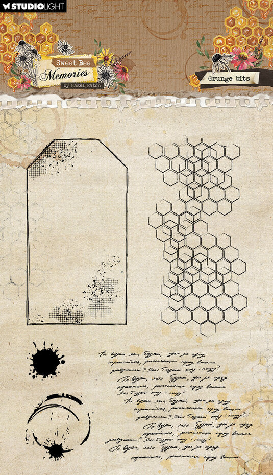 Studio Light - Clear Stamp Set - A6 - Hazel Eaton - Grunge Bits