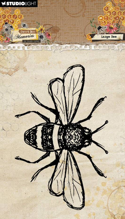 Studio Light - Clear Stamp Set - A7 - Hazel Eaton - Large Bee