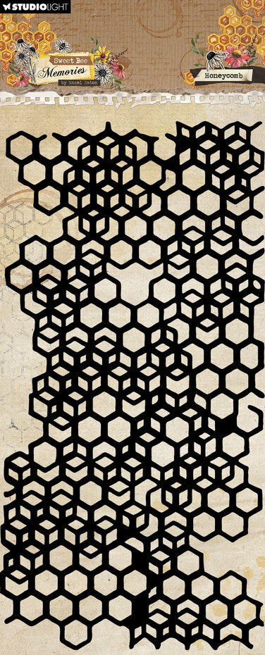 Studio Light - Stencil/Mask - Hazel Eaton - Sweet Bee Memories - Honeycomb