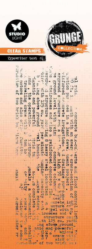Studio Light - Grunge - Clear Stamp Set - Typewriter Text