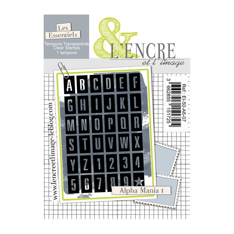 L'Encre et L'Image - A6 - Clear Stamp Set - Alpha Mania 1