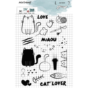 DIY & Cie - Clear Silicon Stamp - Cat Lover