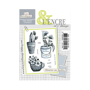 L'Encre et L'Image - A6 - Clear Stamp Set - Tea Party in the Garden