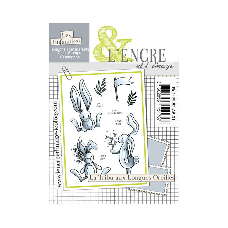 L'Encre et L'Image - A6 - Clear Stamp Set - The Long-Eared Family