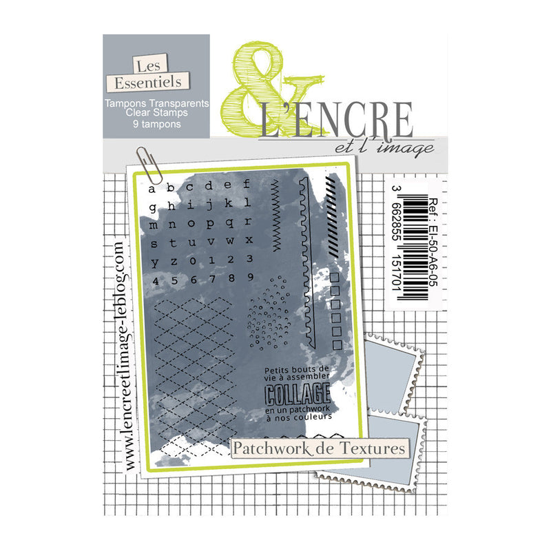 L'Encre et L'Image - A6 - Clear Stamp Set - Textured Patchwork
