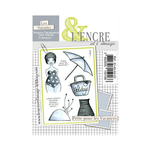 L'Encre et L'Image - A6 - Clear Stamp Set - Ready for Vacation