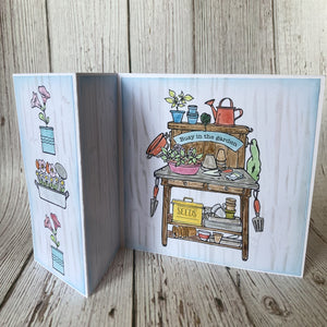 Hobby Art Stamps - A6 - Clear Polymer Stamp Set - Busy in the Garden