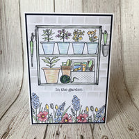 Hobby Art Stamps - Clear Polymer Stamp Set - A5 - Potting Bench