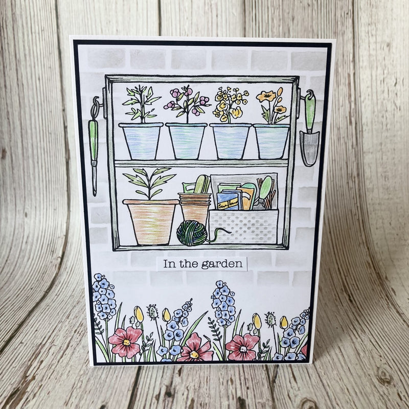 Hobby Art Stamps - Clear Polymer Stamp Set - A5 - Potting Bench