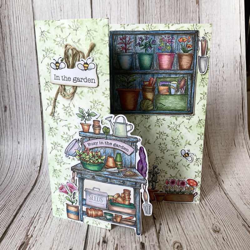 Hobby Art Stamps - A6 - Clear Polymer Stamp Set - Busy in the Garden
