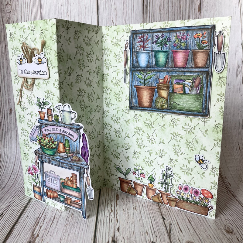 Hobby Art Stamps - Clear Polymer Stamp Set - A5 - Potting Bench