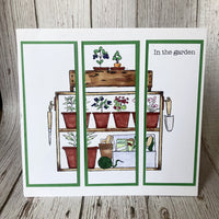 Hobby Art Stamps - Clear Polymer Stamp Set - A5 - Potting Bench