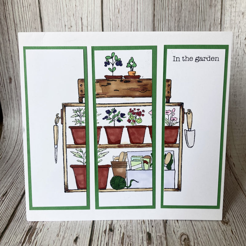 Hobby Art Stamps - Clear Polymer Stamp Set - A5 - Potting Bench