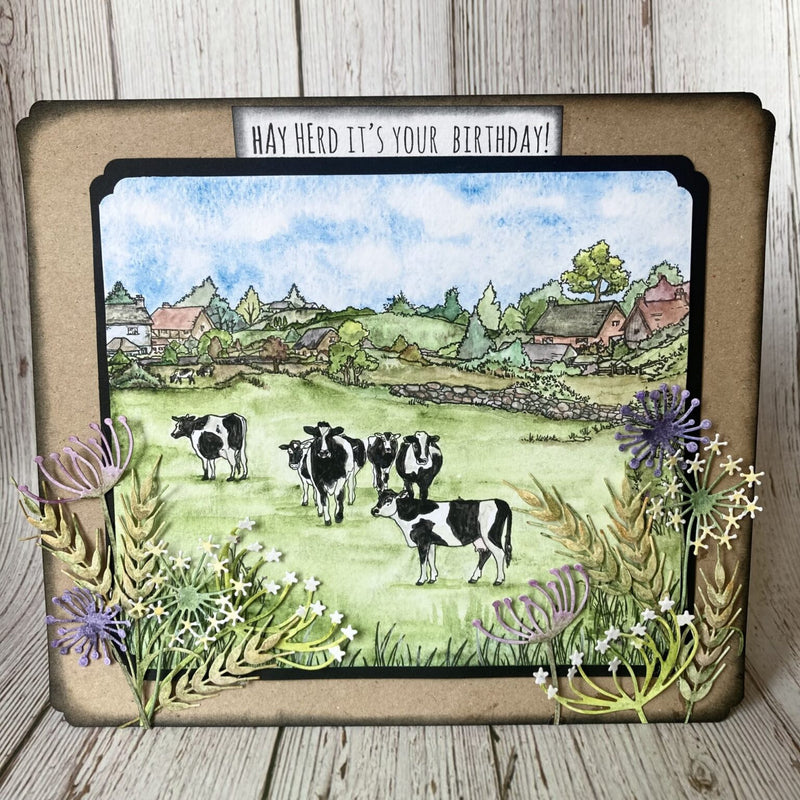 Hobby Art Stamps - Clear Polymer Stamp Set - A5 - Farm Scenes
