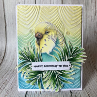 Hobby Art Stamps - Clear Polymer Stamp Set - A5 - Budgies - Parakeets