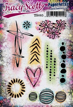 PaperArtsy - Tracy Scott 85 - Rubber Cling Mounted Stamp Set
