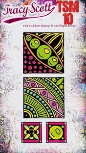 PaperArtsy - Tracy Scott - MINI 10 - Rubber Cling Mounted Stamp Set