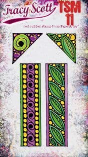PaperArtsy - Tracy Scott - MINI 11 - Rubber Cling Mounted Stamp Set