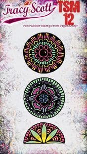 PaperArtsy - Tracy Scott - MINI 12 - Rubber Cling Mounted Stamp Set