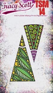 PaperArtsy - Tracy Scott - MINI 14 - Rubber Cling Mounted Stamp Set