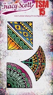 PaperArtsy - Tracy Scott - MINI 15 - Rubber Cling Mounted Stamp Set